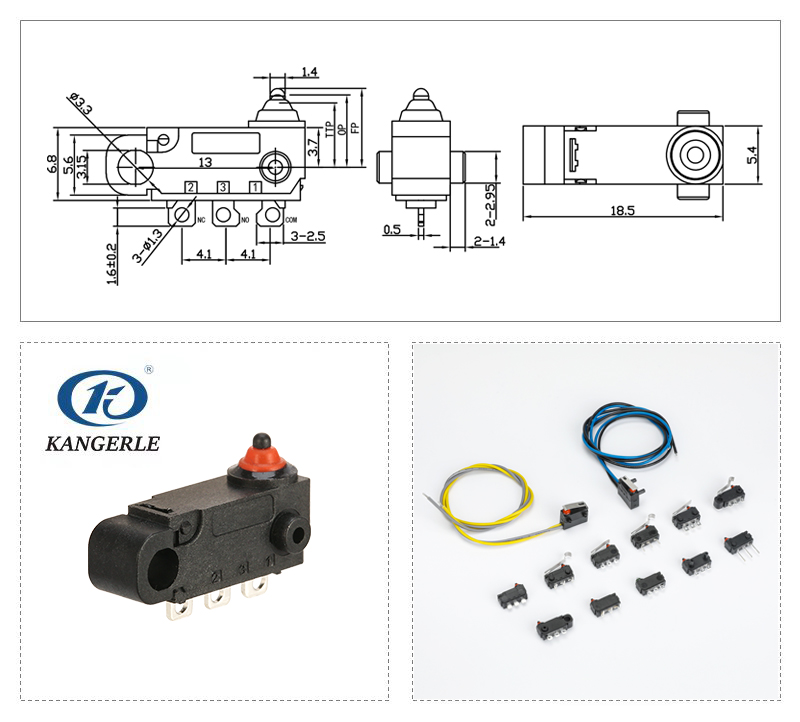 Sealed momentary micro swicth ON OFF KW2-1A-B-M1