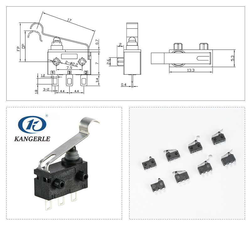 Waterproof Micro Switch KW4-1A-4A-B3